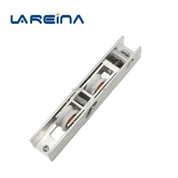 Roulettes de porte coulissante en aluminium à double rainure en U pour portes et fenêtres coulissantes