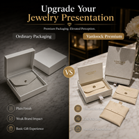 Ensemble d'emballages de luxe pour bijoux, boîtes cadeaux haut de gamme personnalisées avec logo et pochettes, boîte de rangement pour bagues, colliers, boucles d'oreilles, bracelets