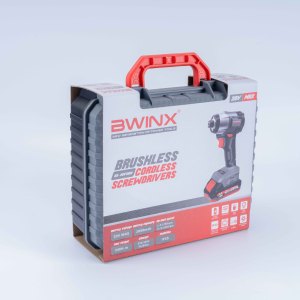 BWINX Perceuse-<span class=keywords><strong>visseuse</strong></span> électrique sans fil <span class=keywords><strong>20V</strong></span> de haute qualité, moteur sans balais, 2450 tr/min, lumière LED, batterie au lithium 1/4 pouce, charge rapide - Product Image 1
