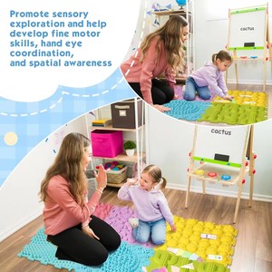 Tappetini sensoriali in Silicone testurizzato da palestra per massaggi antiscivolo personalizzati per <span class=keywords><strong>l</strong></span>'apprendimento dei bambini che giocano ad attività autistici per bambini realizzati in metallo - Product Image 6