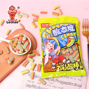 Bonbons gélifiés sucrés et acidulés en tube, saveurs de fruits assorties, échantillon personnalisé, vente en gros, bonbons à la réglisse - Product Image 1