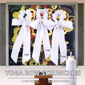 사용자 정의 DY 여성의 스포츠 요가 헤어 스크런치 사랑 매듭 넥타이 직물 어린 소녀의 나비 머리 넥타이 22CM T0711-4 - Product Image 2
