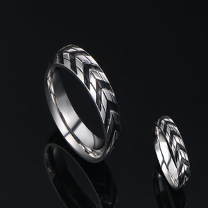 Bague de mode pour homme en acier inoxydable 316L, motif pneus, style vintage, pour bar, boîte de nuit, fête, accessoires de bijouterie - Product Image 5