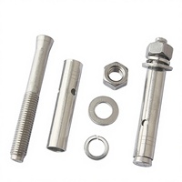 Boulons d'ancrage muraux étendus en acier inoxydable 304/316, résistants à la corrosion, norme métrique, M8-M10