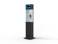 Y2 Power MIA Premium Pro, Casillero Inteligente de Carga para Teléfonos Móviles de 8 Compartimentos, Multivoltaje, Montaje en Pared o Suelo, Compatible con Tarjetas de Crédito, Pantalla Publicitaria