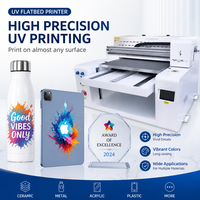 Imprimante UV A3 Modèle 6050, machine intégrée rouleau-à-plat, pour l'impression sur cuir, coques de téléphone, signalétique métallique et étiquettes en cristal