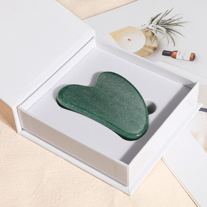 Antienvejecimiento Cristal Natural Curación Amatista Piedra Negro Gua Sha Tablero Verde Aventurina <span class=keywords><strong>Guasha</strong></span> Herramienta Cuidado DE LA Piel Masaje Estiramiento Facial - Product Image 1