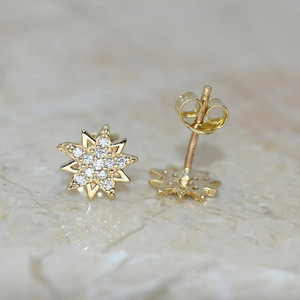 Orecchini a Stella Irregolare per Donne, Gioielli per Orecchie in Stile Vintage alla Moda - Product Image 4