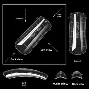 Kit d'extension d'ongles en gel UV 60 pièces, forme cercueil, stiletto, ABS, ongles français à presser, sans papier, couverture complète rapide, fournitures de <span class=keywords><strong>manucure</strong></span>, design - Product Image 3