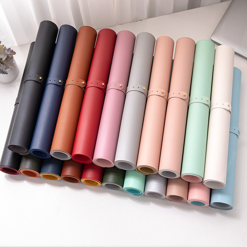 Готово к отправке 14 однотонной расцветки из искусственной кожи Коврик для мыши большой стол водонепроницаемый компьютер рукописного ввода