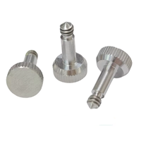 Sekrup Jempol Kepala Knurled dari Paduan Aluminium 6061, Sekrup Penyetel Lurus, Sekrup Kustom Non-Standar yang Dibuat dengan Mesin CNC, Produsen Sekrup Kustom