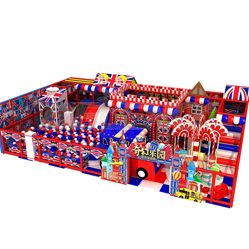 One-Stop Solution for London Style Commercial Indoor Soft Play Equipment PVC Children's Indoor Playground