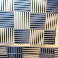 Panneau mural acoustique en PET, design intérieur, décoratif, imperméable, insonorisant, panneaux de salle de bain en placage 3D, 21 mm, design graphique