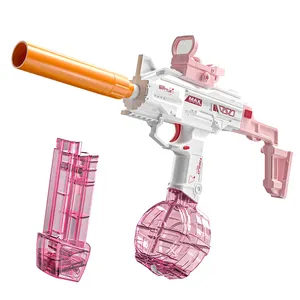 Leemook pistol air elektrik anak-anak, pistol semprotan air kapasitas tinggi Uzi lama, pistol mainan semprotan otomatis untuk anak-anak
