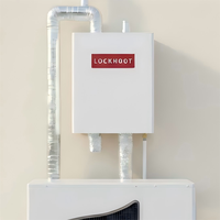 Réservoir tampon carré mural de 50 L pour système de pompe à chaleur |   Réservoir de stockage d'eau en acier inoxydable isolé pour utilisation solaire dans les hôtels
