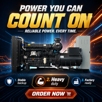 Générateur diesel à châssis ouvert Shangchai, démarrage électrique CC, haute efficacité, multi-tension 50/60Hz, commande multifonctionnelle