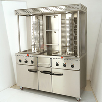 Un guichet Shawarma Restaurant gaz électrique Doner Kebab Machine Commercial 2 3 4 5 Brûleur Doner Kebab Machine