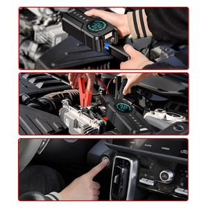 Chargeur de batterie de voiture professionnel multifonctionnel 4 en 1 6000 mAh numérique câble de démarrage et avec gonfleur de pneu - Product Image 5