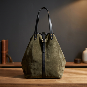 Bolsos de Mano Casuales de Cuero Genuino a la Moda, con Cierre, Dos Correas, Impermeables, Ligeros, de Gran Capacidad, para Viaje, Día de San Valentín - Product Image 1