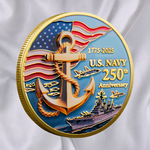 金属製レリーフカラー印刷記念メダル アメリカ建国250周年愛国心ギフト＆コレクターズアイテム 在庫あり＆カスタムデザイン - Product Image 2