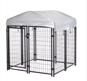 Ağır Hizmet Tipi Galvanizli Çelik Kaynaklı Tel Örgü Sağlam Lüks Çevre Dostu Toz Boyalı Dış Mekan Büyük Köpek Kafesi Kapalı Alan Kutusu Hepsi Bir Arada - Product Image 1