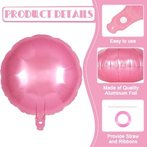 Globos de Aluminio de 18 Pulgadas, Color Sólido, Versión Brillante, Venta al por Mayor en Guangdong para el Día de la Madre, Graduación, Bodas, Fiestas - Product Image 3