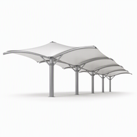 Abri de voiture à membrane mural perforé, gain de place, abri de stationnement étanche résistant aux UV, taille personnalisée