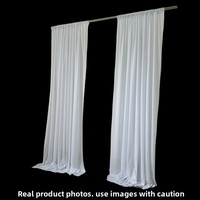 Rideaux de scène de mariage en tissu polyester fait main style tube en soie de lait, décoration d'ambiance pour mariages