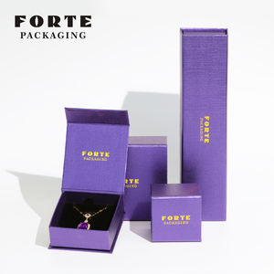 Шкатулка для ювелирных изделий из синей бумаги с бархатным кольцом - Product Image 3