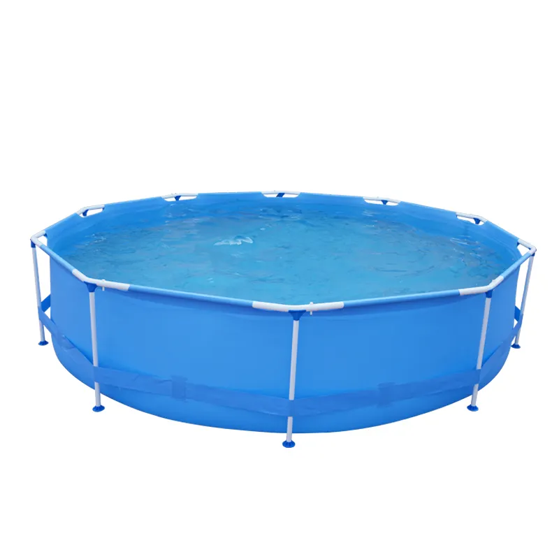 आकार: 3 M * 76 CM उच्च गुणवत्ता कम कीमत के दौर धातु फ्रेम के साथ वियोज्य पूल ऊपर जमीन धातु फ्रेम पूल फिल्टर पंप