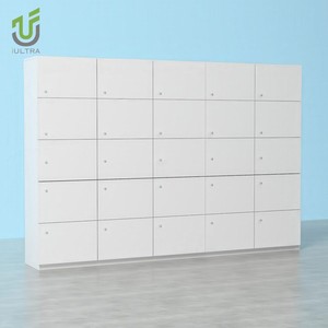 IULTRA Casier en bois à profil bas, <span class=keywords><strong>armoire</strong></span> de rangement de bureau courte avec portes verrouillables sous les fenêtres ou les bureaux - Product Image 3