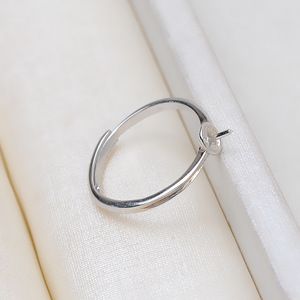 Bague ajustable pour femme en argent 925, design ouvert avec 49 perles incrustées, accessoires de bijoux DIY, plateau pour tailles 5-8 - Product Image 4