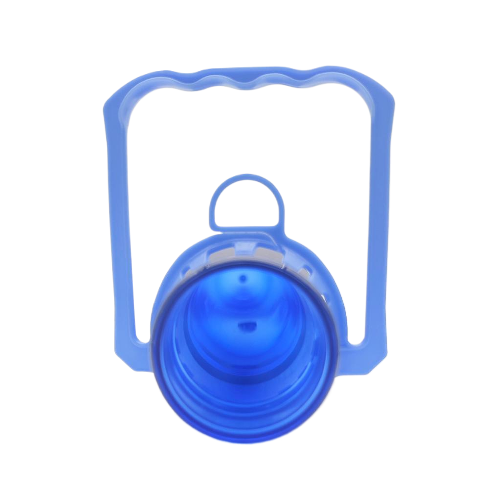Blue 5 Gallon Plastic Water Bottle with Carry Handle 9.6g PE Material 55mm Neck Size Easy Carry Design