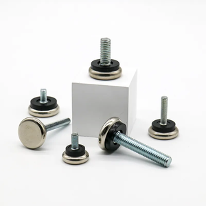 Filetage de tige nickelé personnalisé <span class=keywords><strong>1</strong></span>/4 "-20*<span class=keywords><strong>1</strong></span>" <span class=keywords><strong>pieds</strong></span> de nivellement de machines lourdes d'armoire niveleur à Base en métal - Product Image 4