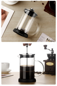 350/600/800/1000ml Handmade Stocked French Press <strong>Coffee</strong> Maker Tea Press Pot with Stainless Steel <strong>Plunger</strong> - Product Image 3