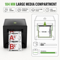 Imprimante thermique bicolore de bureau 3 pouces 203 dpi sans encre pour l'impression d'étiquettes de bacs d'entrepôt et d'identification d'actifs