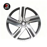 Jantes forgées usinées finition Gunmetal 5 branches en alliage 18 19 20 22 pouces pour Audi A4 A5 S4 S5 Finition personnalisée Conception de précision