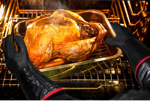 Gants de barbecue résistants à la chaleur : résistants à l'huile et à l'eau, résistants aux hautes températures, pour four et barbecue - Product Image 4