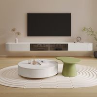 Mesa auxiliar de té de madera maciza de alta calidad de anidamiento blanco minimalista juego de mesa de centro moderna redonda para sala de estar con almacenamiento