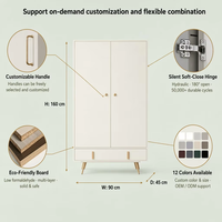 Promotion : Armoire sur mesure pour petits espaces, armoire de rangement moderne pour lit mezzanine, placard en panneaux de particules de bois