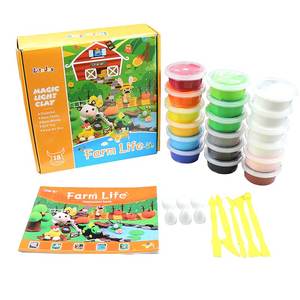 2023 juguetes Magic Light Clay 18 colores Farm Life Theme espuma arcilla No-Bake modelo moldeado esculpir manualidades Playdough Slime - Product Image 3