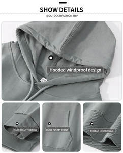 Fabriek Winter Custom Oversized Effen Katoen Blanco Hoodies Heren Pullover Unisex Bulk Plus Size Heren Hoodies & Sweatshirts - Product Image 3