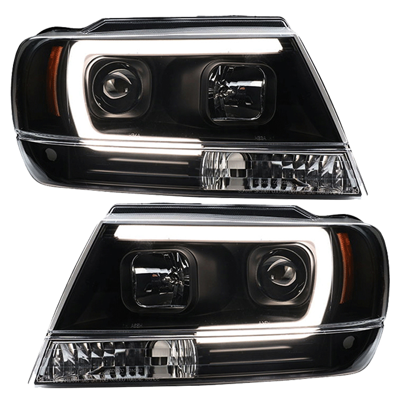 1 комплект светодиодных фар в сборе, фары для Chrysler Grand Cherokee 1999-2004, автозапчасти