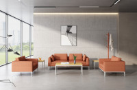 Poste de travail individuel pour bureau avec boîte à câbles rabattable MGX-006A