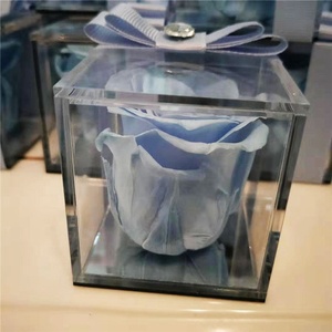 Wholesale Eternal <strong>Roses</strong> Mirror Design <strong>Single</strong> Real <strong>Preserved</strong> <strong>Roses</strong> in <strong>Acrylic</strong> Flower <strong>Box</strong> As Gifts - Product Image 6