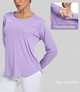 T-shirt de pêche grande taille pour femme, protection UV, manches longues, séchage rapide, léger, vêtements d'entraînement personnalisés - Product Image 4