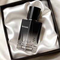 Flacon de parfum vide de luxe personnalisé de 30 ml, 50 ml, 100 ml, avec bouchon magnétique noir, argenté ou doré, en verre, avec boîte cadeau