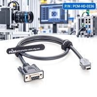 Câble Ethernet automobile IX mâle vers DB9 femelle, faisceau de signal Hirose IX40G-A-10S-CV vers D-Sub 9 broches pour caméra industrielle IPC