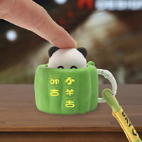 Nouveauté Porte-clés anti-stress en forme de courge amère, pendentif de sac mignon Panda Canard, breloque pour clés et sacs à main