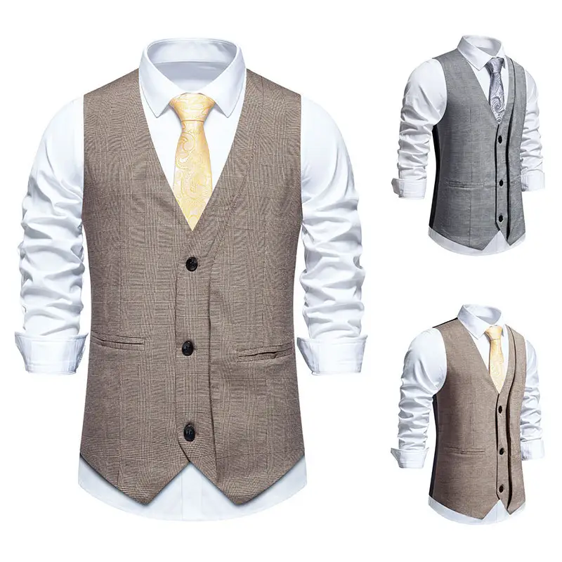 M106 fashion trend men's casual vests comfortable slim men's waistcoats